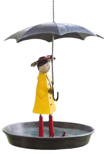 Bird Feeder Statue - Hängsgartenkunstwerk, Skurriles Metalldisplay
