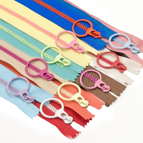 20 Stück Reißverschluss, 30 cm Farbige Reißverschlüsse Für Nähen und Handwerk, Ideal FüR Taschen, Haustierkleidung Und Accessoires, Reisverschluss Teilbar, Bekleidungsgeschäft