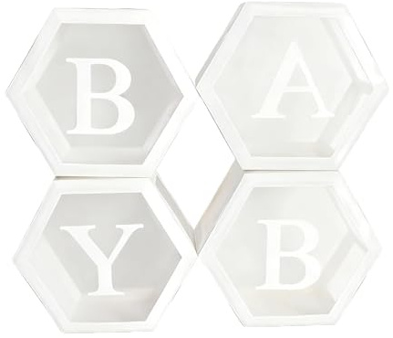 Box für Babypartys, transparent, Dekoration für Luftballons mit Buchstaben zum Geburtstag, geeignet für verschiedene Feste (Hochzeit, Geburtstag, Babyparty) Love