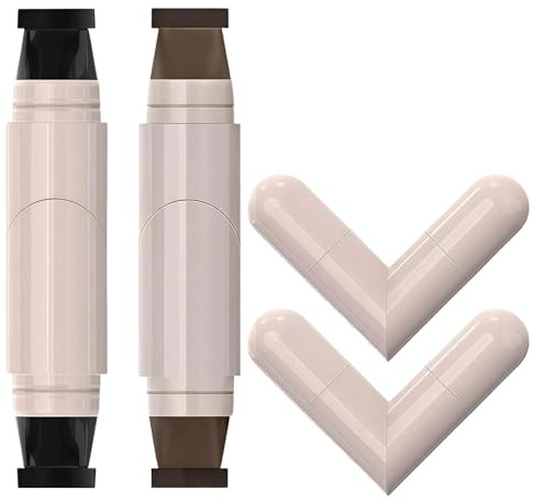 2-teiliges drehbares Eyeliner-Stempelset – wischfest und langanhaltend, makelloser Winged Eyeliner für Anfänger und Make-up-Fans, schwarz und braun