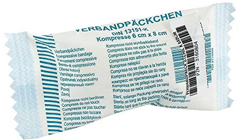 VERBANDPÄCKCHEN 6x8 cm K steril 1 St