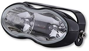 SHIN YO Fern- und Nebelscheinwerfer, schwarz, Glas klar, 2x H3 55W (Black)