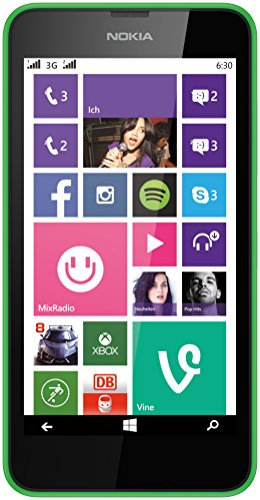 Smartphone Nokia Lumia 630 Dual SIM (11,4 cm (4,5 )) avec écran Tactile, Appareil Photo 5 mpx, vidéo HD-Ready, Snapdragon 400, Quad-Core 1,2 gHz, Windows Phone 8.1