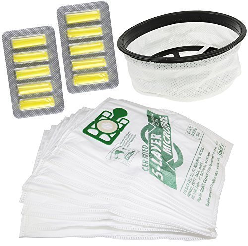 Vacspare Premium 5-Layer Microfibre Dust Bags x 10, Round Cloth Filter & Air Fresheners x 10 For Numatic Henry/Hetty/James etcTub Vacuum Cleaners