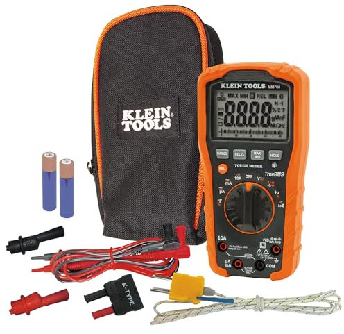 Multimetro digitale TRMS/Low Impedance, Auto-Ranging 1000V Klein Tools MM700, Nero/Arancione