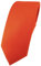 TigerTie - schmale Designer Krawatte in orange leuchtorange einfarbig Uni Rips gemustert