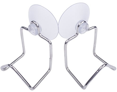 LTWHOME Edelstahl Saugnapf Schwammhalter für Küche, Bad (Packung mit 2)