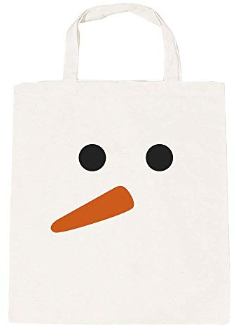 Baumwolltasche Weihnachten Schneemann 30756 weiß