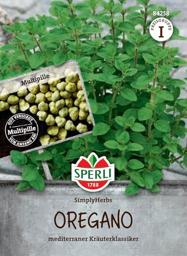 Sperli Oreganosamen SimplyHerbs 84258 - mediterraner Kräuterklassiker - einfache Aussaat - Multipille, Kräutersamen, italienische Kräuter Samen
