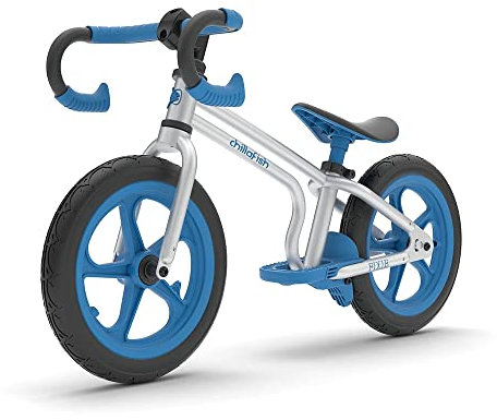 Chillafish Fixie, 12 Zoll lauffahrad im Rennrad Look mit Fussbremse und pannenfreien Reifen, verstellbarer Lenker und Sitz, für 2 bis 5 Jahren, Blau