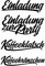 Ideen mit Herz Stanzschablonen, Schriften, Einladung, 2,1cm bis 8,5cm, 4 Stück