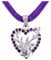 Moschen-Bayern Trachtenschmuck/Dirndlschmuck/Damen - Trachtenkette/Dirndlkette Trachtenherz/Herzkette Lila