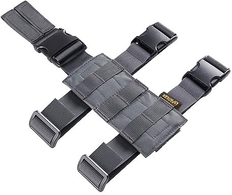 EXCELLENT ELITE SPANKER Taktisch Drop Beinholster Einstellbar Beinholster Tasche Molle beinholste für Linkes/Rechtes Bein(Grau)