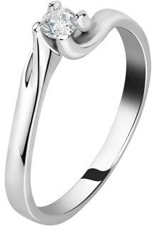 Live Diamond Damen Ring, LAB GROWN Kollektion, aus Weißgold 375, Diamanten - LD015030