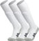 APTESOL Knielang Fußballsocken Kinder Jugend Erwachsene Lang Sportsocken Kissen Atmungsaktiv Soccer Trainingssocke (3-Paar Weiß-A, EU 40-44)