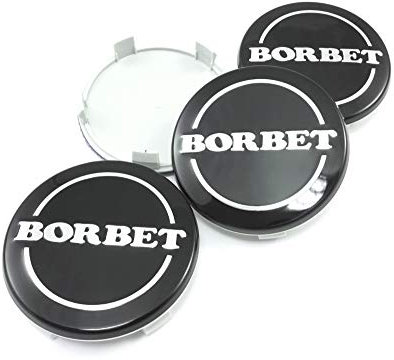 4X Borbet Nabendeckel Felgendeckel Nabenkappe 68,4mm für Borbet XR Y Schwarz LK 5x120