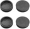 MroMax 60mm Round Tubing Plug, 4pcs Cap End Ducting Cap for Handrail Stair Guardrail Tube Black