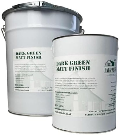 UK PAINT - Acrylic Barn Paint - 20L - Dark Green Matt Finish