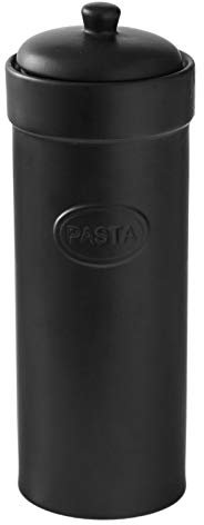 BIA - Pasta Jar - Pasta Container Storage - Stoneware Kitchen Storage - Matte Black Pasta Jars, Kitchen Storage & Organisation