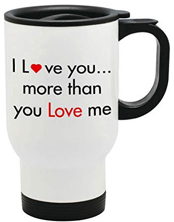 Personalised I Love You Coffee Thermal Travel Mug Flask Coffee Tea Mug 9