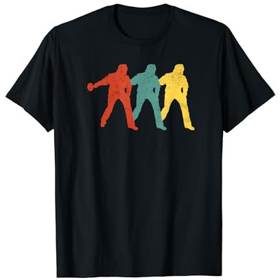 Eisstockschießen Geschenk Stockschießen Vintage Stockschütze T-Shirt