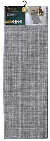 JVL Elegance Runner Mat Grey, 50cm x 150cm approx, One Size