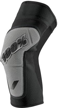100% PROTECCIONES RIDECAMP Knee Guards L Rodillera, Adultos Unisex, Black/Grey (Multicolor)