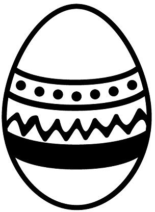 Stemplino® Midistempel – Motiv: Osterei mit Verzierung - 18mm Durchmesser - Holzstempel Kinder Stempel Ostern Stempel mit Osterei Motiv Osterei Stempel