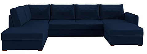 Mirjan24 Ecksofa Wilma Premium, 2 Bettkasten und Schlaffunktion, Eckcouch Polsterecke Sofa Couchgarnitur Schlafsofa Bettsofa (Magic Ve. 2216, Seite: Links)