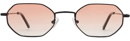 ZENOTTIC Piccoli Ottagonali Occhiali da Sole Donna Uomo Polarizzati Hippie con Montatura in Metallo Rettangolari Retrò
