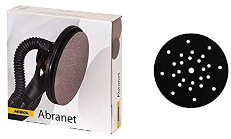Mirka Abranet Netz-Schleifscheiben Ø 225 mm Klett/Korn P120 / 25 Stk / 5422302512 & Mirka Schutzauflage Ø 225mm 27-Loch, 1 Stück, 8296712111