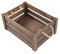 Strong Rope Handle Wooden Crates Storage Box Wooden Shelves Large Storage Box Christmas Eve Box (Brown, Extra Large)