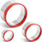 Pack of 3 Large Round Cookie Cutters - Pastry Cutters for Baking with Red PVC Protection - Scone Cutters in 3, 4 and 5 Inch Sizes - 0.4mm Thickness and 2 Inch Depth