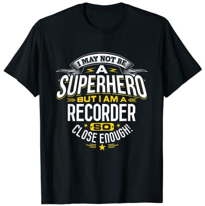 Flûte à bec de super-héros professionnelle T-Shirt