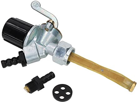 UK-Motors Benzinhahn Kraftstoffhahn für MZ ETZ TS ES 125 150 250 251 301 ETZ150 Simson S51 S50 (Zink, Grau)