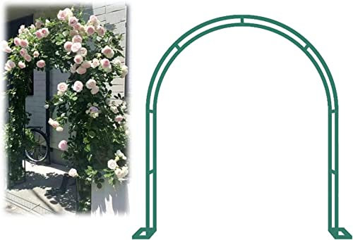 Arche Jardin Aluminium Largeur, Arche À Rosiers Métal, Filet À Plantes Grimpantes, Filet de Treillis, pour Récolte de Concombres, Légume, Vignes, Plantes Grimpantes,Vert,120x220x40CM