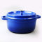 ZAANU Utensilios De Cocina, Cacerola De Varios Tamaños De Hierro Fundido Esmaltado con Revestimiento Antiadherente, Cacerola Versátil con Tapa, Olla con Tapa-Naranja-26cm (Azul 26cm)