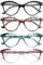 HEEYYOK Lesebrille Damen Blumen/Blumenmuster Katzenauge Lesebrillen +3.25 Bequeme Bunte Leichte Fassung