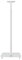 conecto Pied d'enceinte réglable en Hauteur pour SONOS One® et SONOS One SL®, Distance du Mur 25cm, capacité de Charge 3kg, Blanc