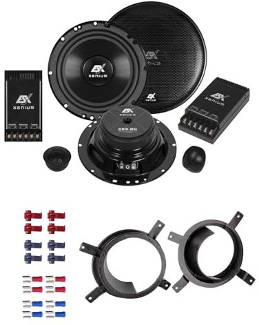 ESX XE 6.2C Lautsprecher mit Einbauset passend für Volvo S60 I 2001-2009 Türen vorne 400 Watt 165mm 2 Wege Kompo