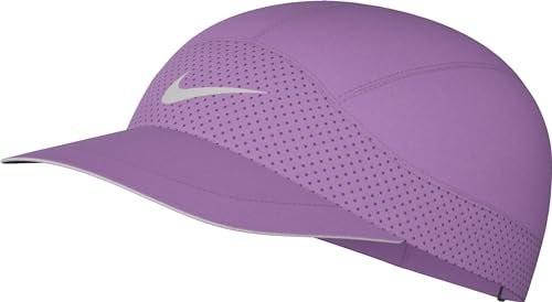 Nike Dri-Fit ADV Fly Cap Mit Unstrukturiertem Und Reflektierendem Design, Rush Fuchsia/Anthracite/Reflective Silv, FB5681-532, L/XL