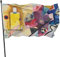 Hofflagge, Banner, Gelb, Rot, Blau, von Kandinsky-Flagge: 90 x 150 cm, robust, langlebigste Flagge, Nationalflagge, Outdoor-Flagge