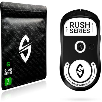 SensoryBoost Rush Glas Glides Set für Logitech G PRO X Superlight - Ultra Schnell & Sanft, Poliert, Abgerundete Kanten, Enorme Haltbarkeit - Ersatz-Mausfüße, Skates - Gaming Maus Zubehör