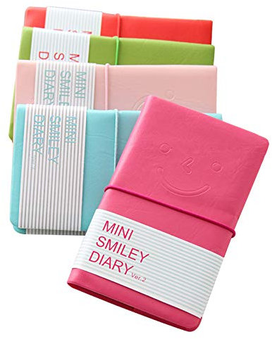 Notizbuch Notizblöcke Tagebuch Kunsteinband Modisches Lederbüro mit Büro- und Schreibwaren Vokabelheft Mit 3 Spalten (Multicolor, One Size)