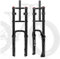 Forcella Ammortizzata per Bici elettriche da 20 Pollici 4.0 Pneumatici Fat Bikes Forcella pneumatica 110mm Ritorno di Viaggio Forcella Anteriore a Doppia Spalla Regolabile 1-1/8'' QR 9mm per Snow BEA