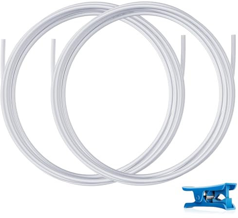 YOOPAI PTFE Schlauch 10m mit Cutter, 2.5mm ID × 4mm OD PTFE Tube Teflonschlauch für Direktantrieb Extruder 3D Drucker, für Bambu Lab A1/A1 mini/P1P/P1S/X1C, für Creality K1/K1 Max/Ender 3 V3 (Weiß)