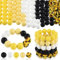 ASTARON 100 pezzi 15mm perline in silicone per la creazione di portachiavi, perline rotonde in silicone giallo nero per bracciali penne artigianato creazione di gioielli