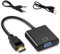 YOURKAY Adaptateur HDMI vers VGA, HDMI mâle vers VGA femelle, convertisseur unidirectionnel H-DMI ordinateur vers V-GA moniteur adaptateur (mâle vers femelle) pour ordinateur, ordinateur portable