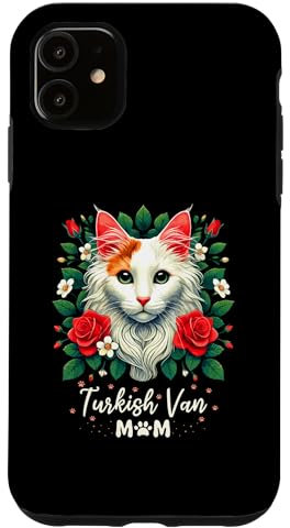 iPhone 11 Roses Flowers Turkish Van Mom Case
