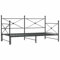 vidaXL Tagesbett Ausziehbar ohne Matratze Schwarz 107x203 cm Stahl, Schlafbett, Schlafsofa, Couchbett, Gästebett, Tagesbettsofa, bequemes Schlafsofa